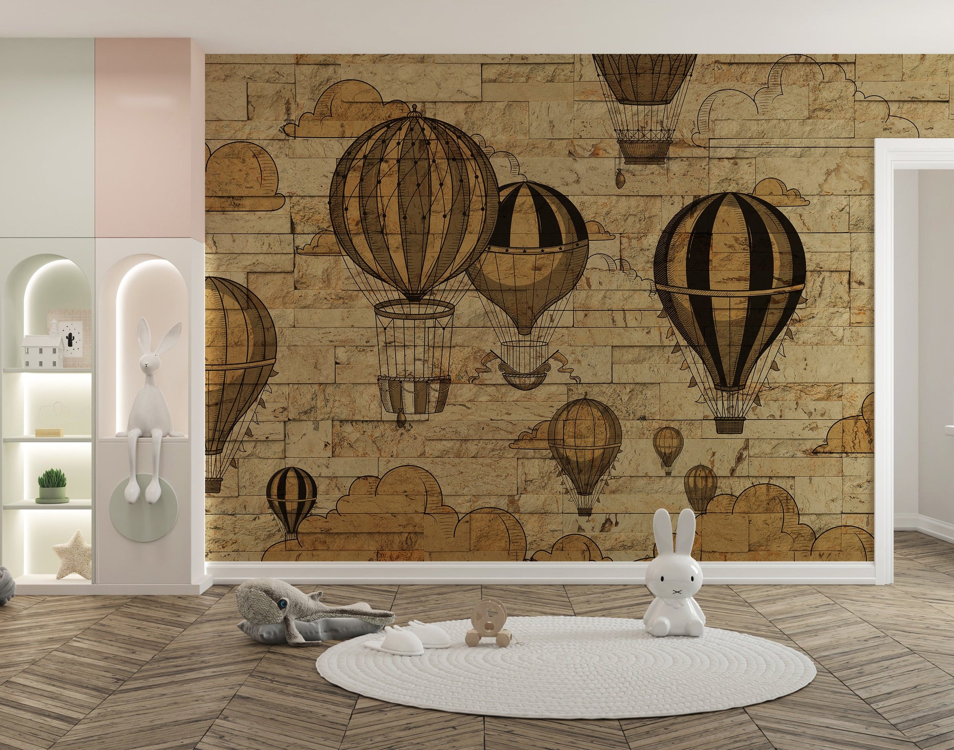 3D Hot Air Balloons Wallpaper - Giffywalls