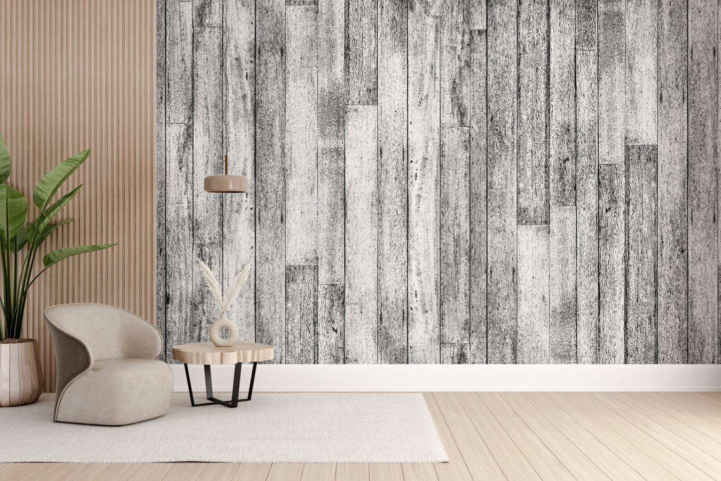 Vintage Wood Panel Wallpaper Mural