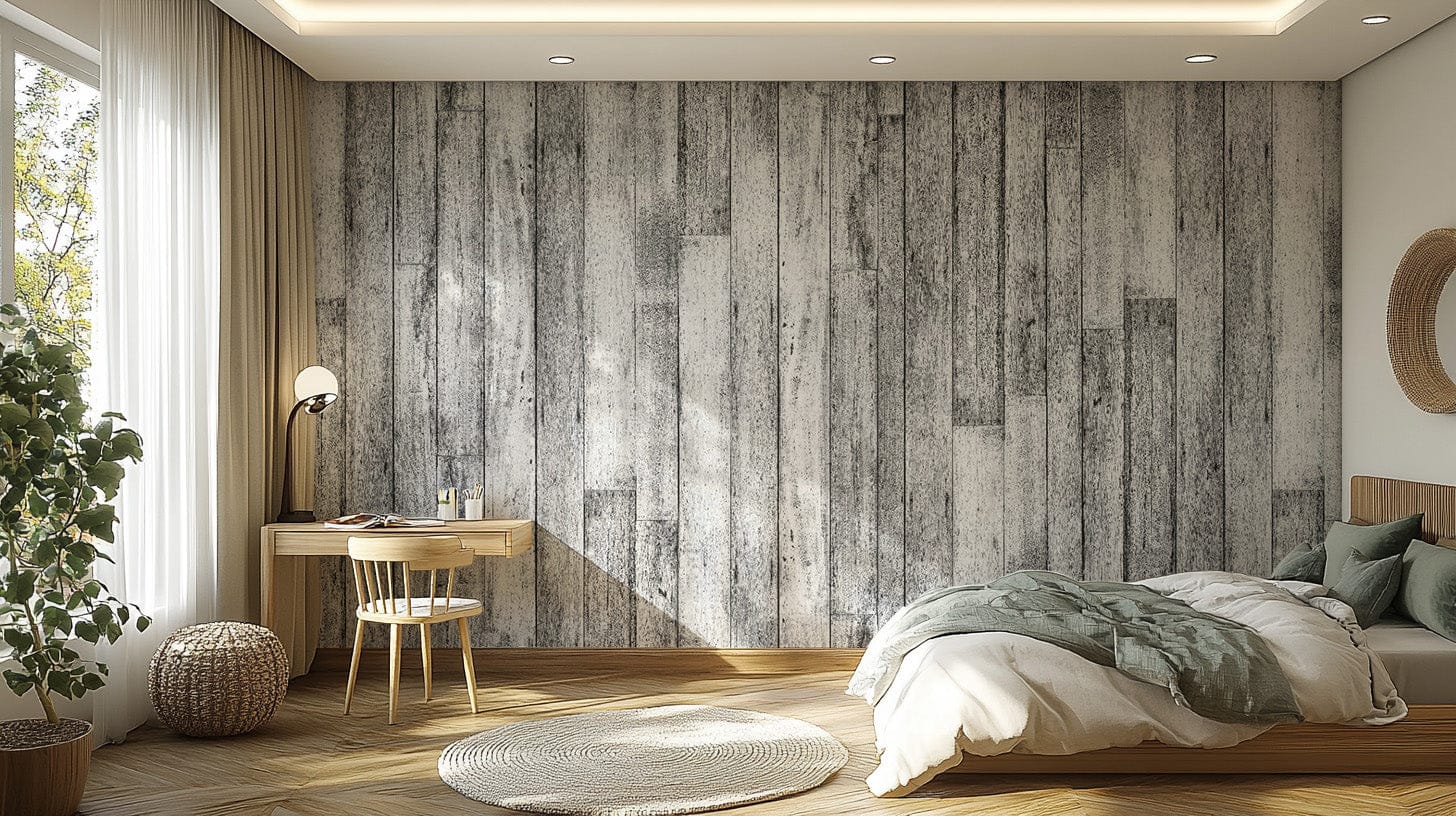 Vintage Wood Panel Wallpaper Mural - Giffywalls