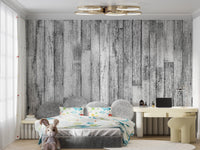 Removable vintage wood panel wallpaper for walls