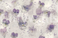 A calming floral design wallpaper mural that defines a space.


