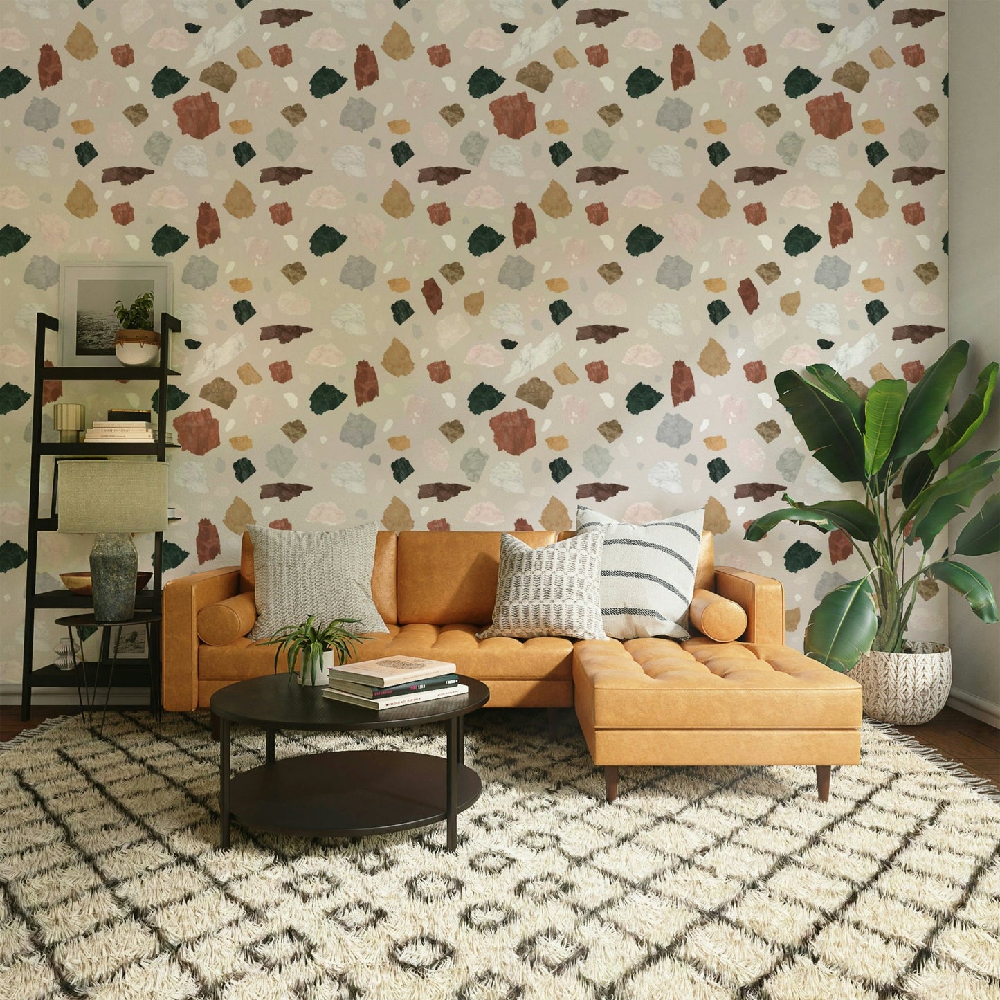 Elegant wallpaper inspired by Vitruvian proportions

