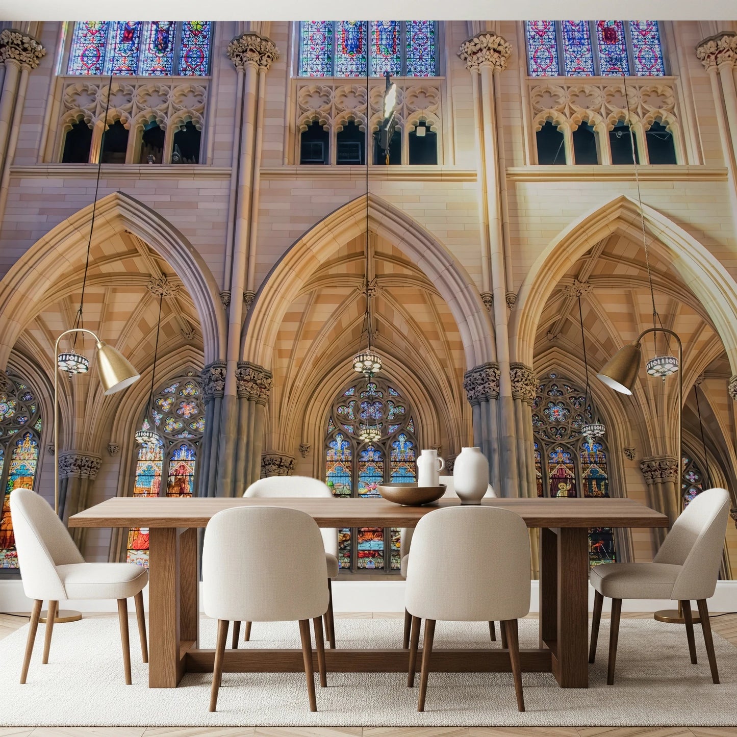 Vivid Stained Glass Wall Mural