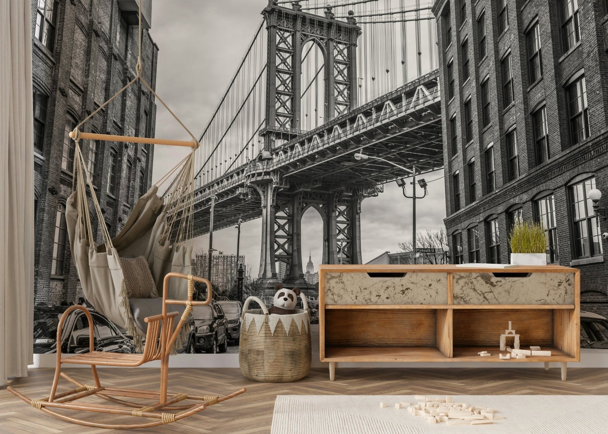 The image has a classic, urban feel.

