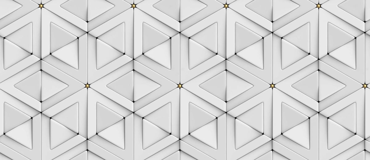 3D White Triangle Pattern Wallpaper for walls
