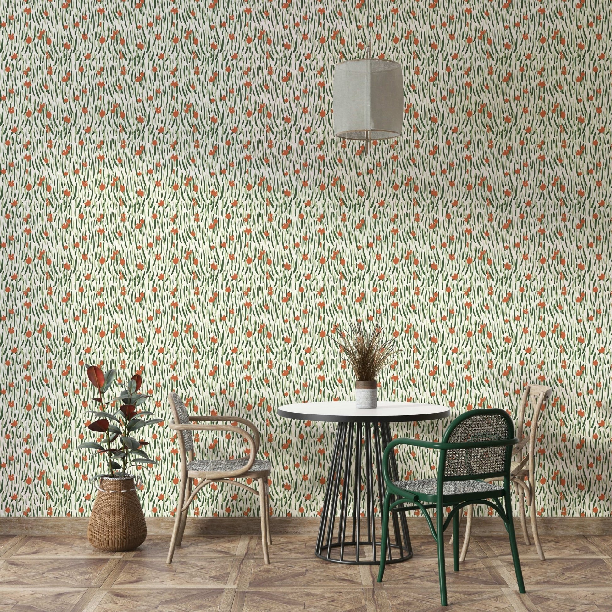 Wandering Blooms botanical wall covering

