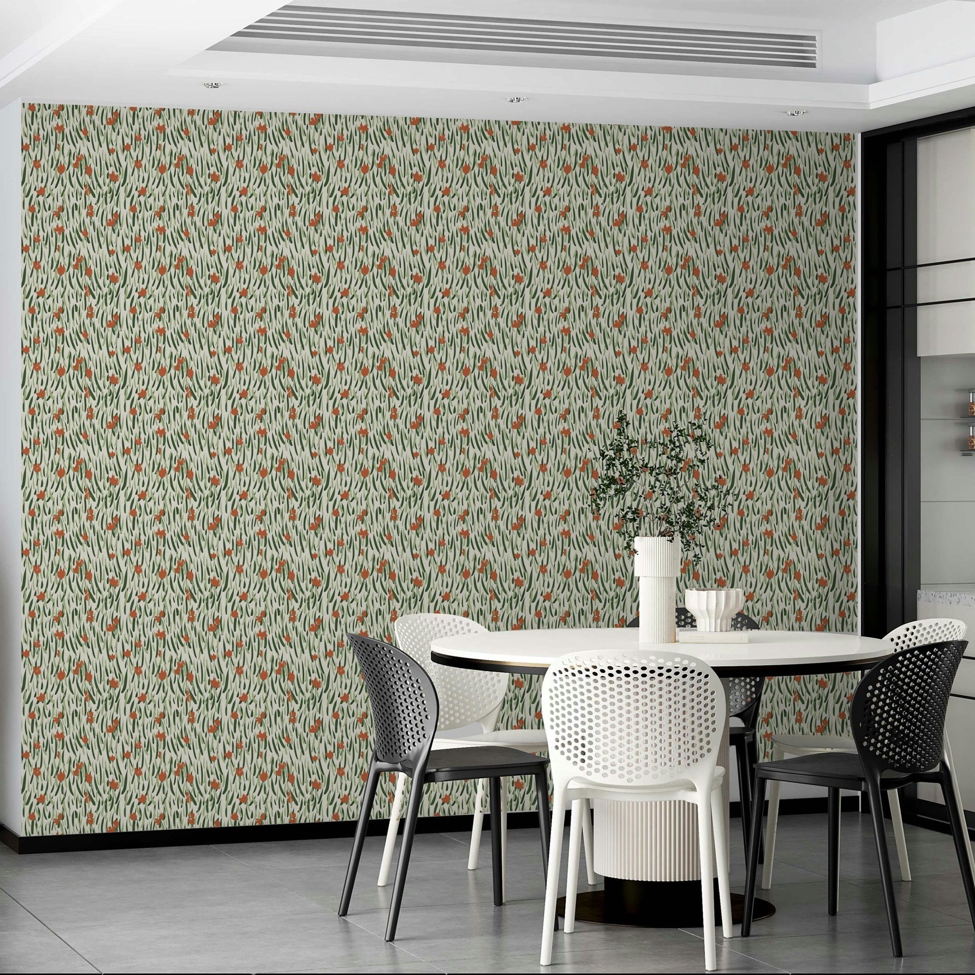 Dreamy floral pattern Wandering Blooms wall

