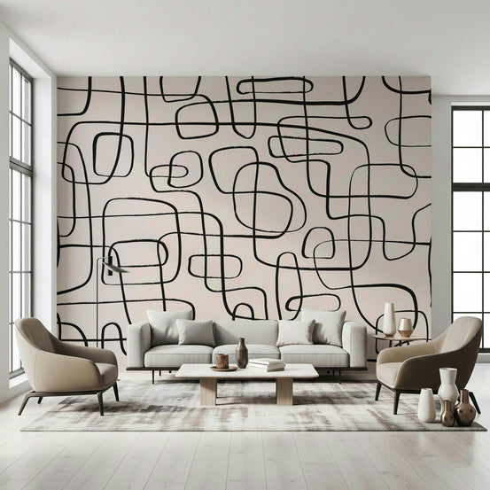 Wandering Lines Wall Mural GD5446