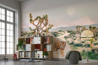Wall covering evoking adventure and nature.

