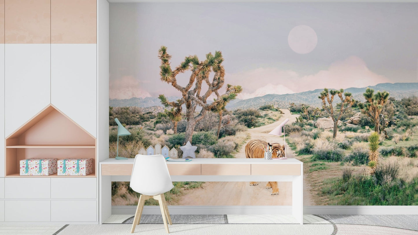 Majestic tiger in a natural setting.

