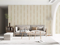 Textured beige and white vertical stripe wallpaper for bedroom, GD9616