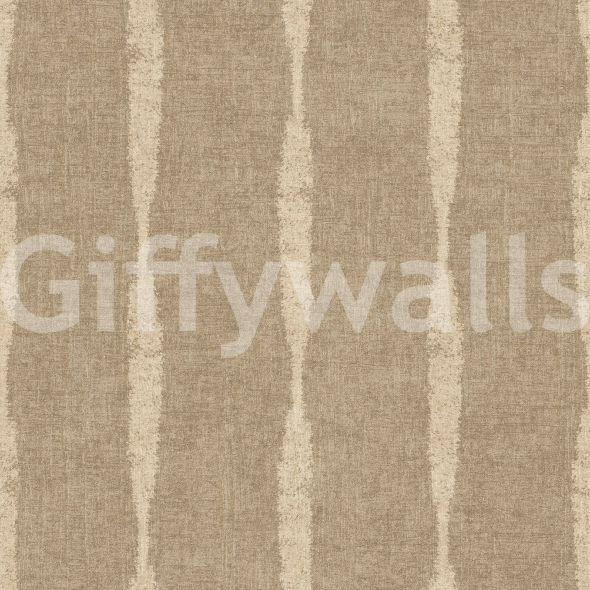 Subtle weave texture adds quiet depth to Warm Beige Distressed Stripes on Khaki wallpaper. ⁠GD9617