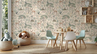 Woodland animal wallpaper for nurseries
