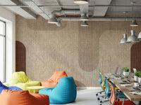 Warm Curves Design wall mural, sophisticated interior print.