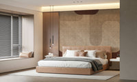 Brown neutral Warm Curves Design wallpaper for walls.