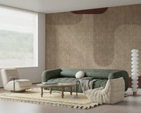 Fabric inspired Warm Curves Design, smooth wall treatment.