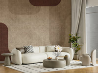 Aesthetic Warm Curves Design wall mural, gentle pattern.