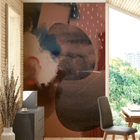 Cozy wall mural with warm gradient colors

