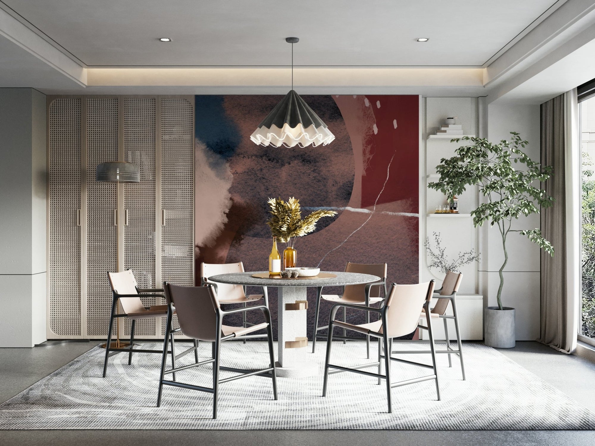 Warm Hues wall mural design, GD2006