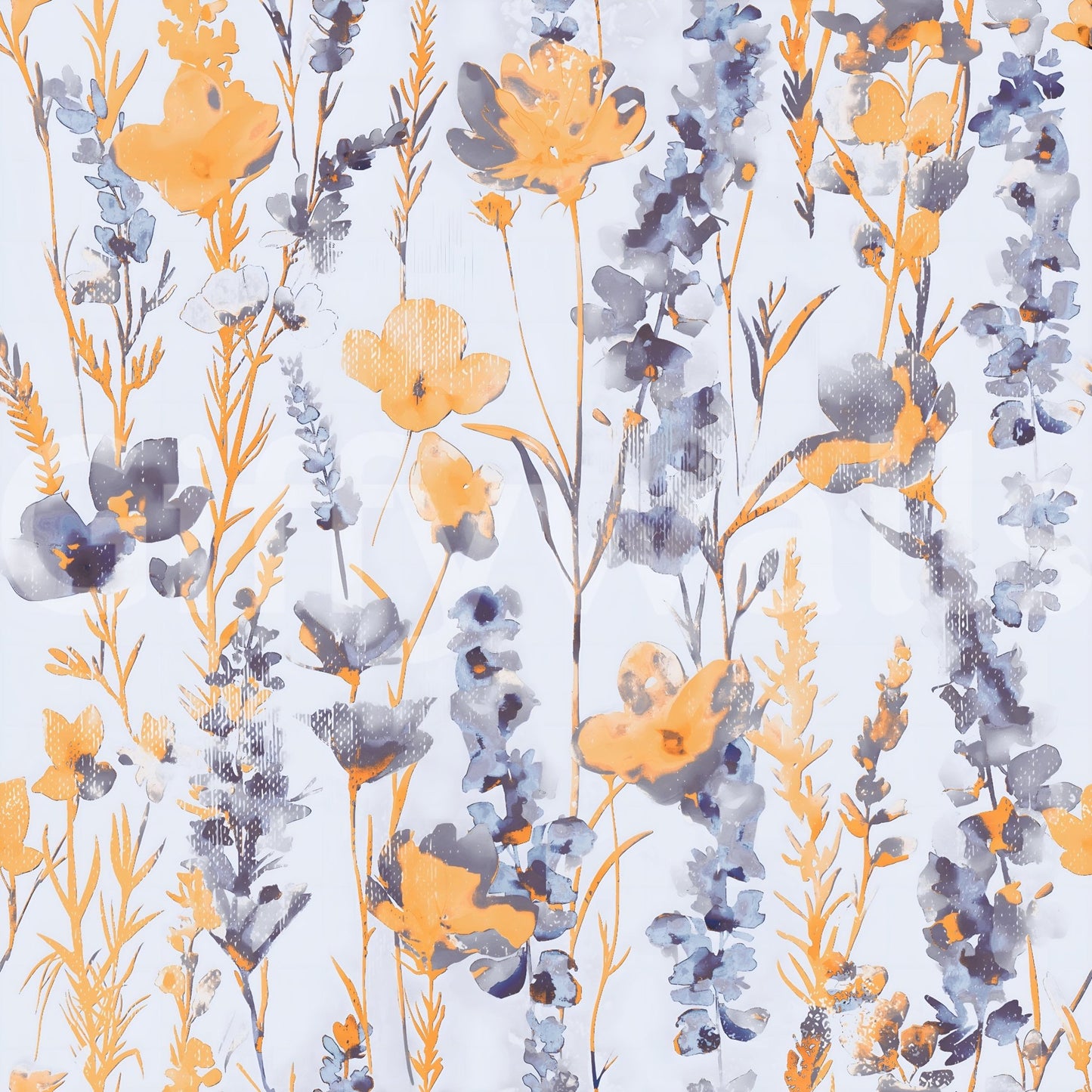 Warm Meadow Harmony Wallpaper natural repeating pattern