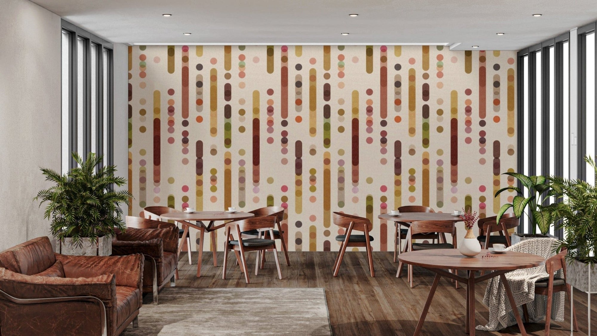 Minimal Warmth wallpaper mural with a soft, earthy design., AN141