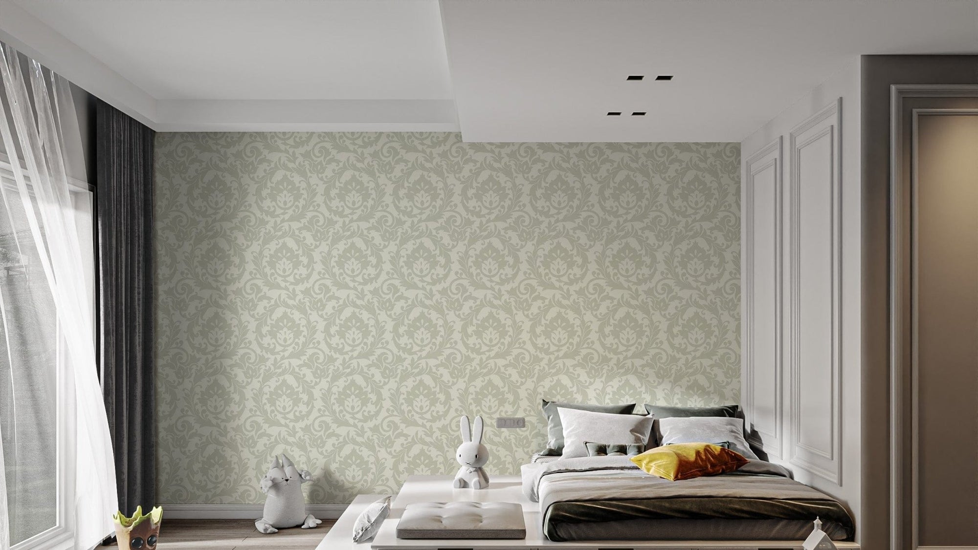 Warm Stunning Autumn Leaves Wallpaper damask-01