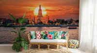 Wat Arun: Golden Horizon Sunset Wall Mural