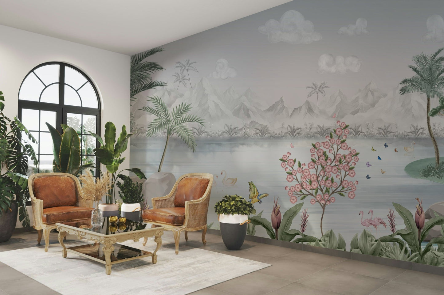 The water has soft, gentle ripples.

