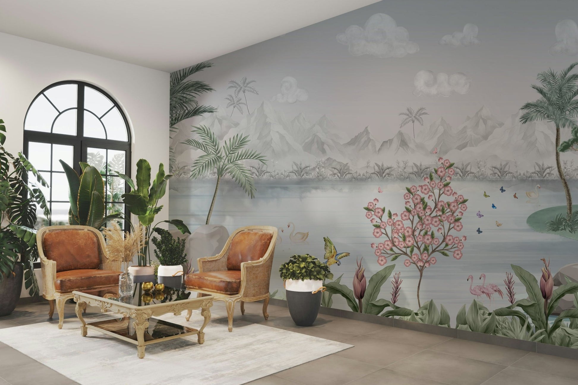 The water has soft, gentle ripples.

