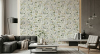 Delicate Water Garden Serenity wallpaper for walls nature inspired imagery.