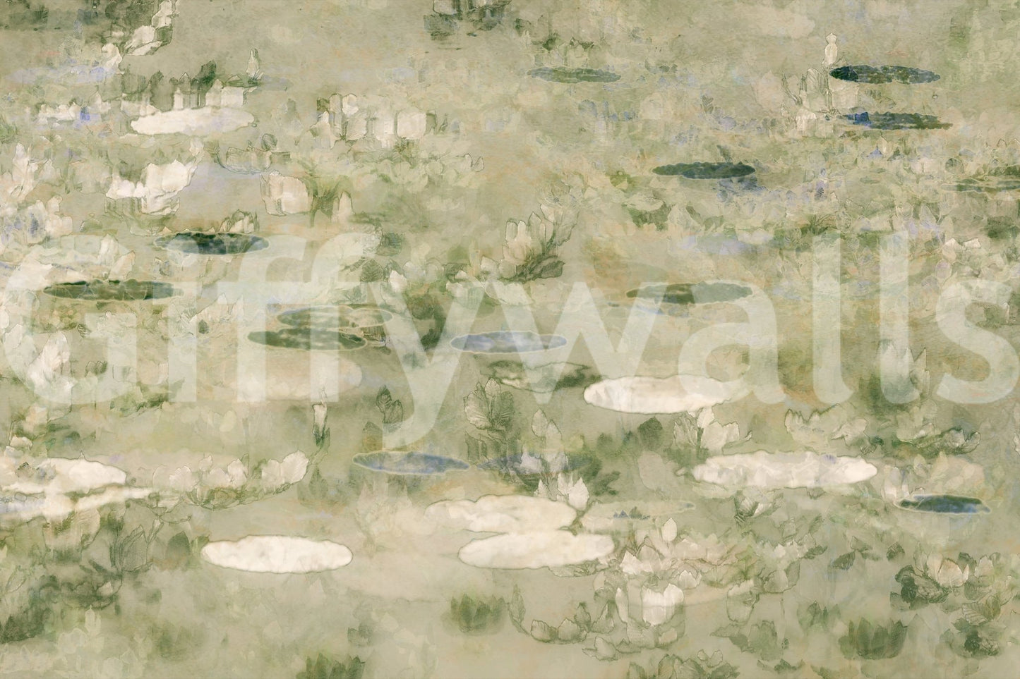 A high-quality serene flower wall mural for walls.