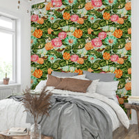 Water lily wall mural adding elegance and calmness

