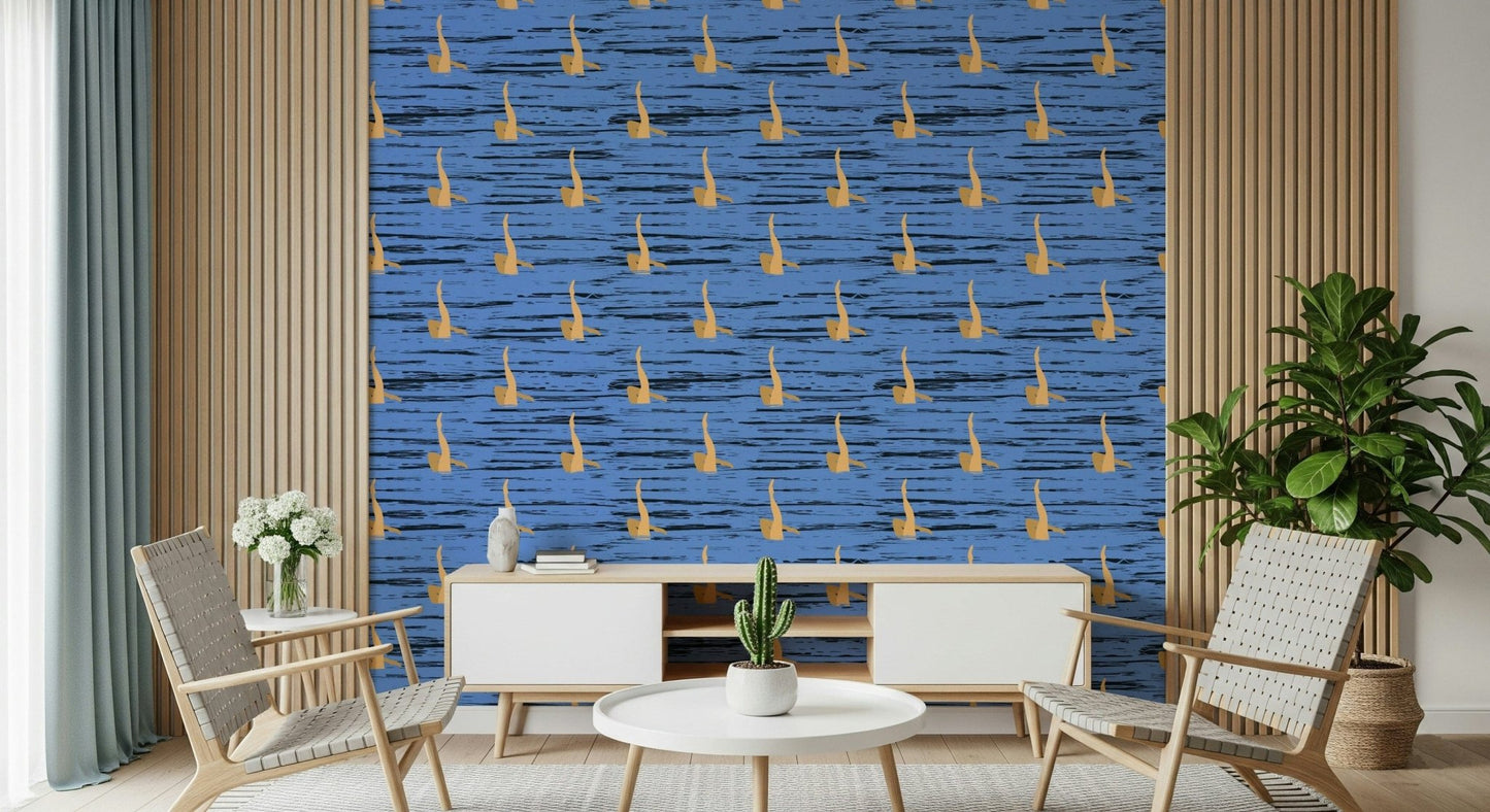 A bespoke Water Rhythms wallpaper for walls, athletic water scene., GD6639