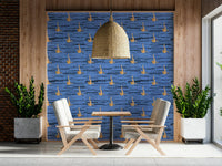 Rhythmic water dance, Water Rhythms wall mural, refreshing blue tones., GD6639