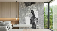 Water Serpents Wall Mural with swirling graphics for a kids bedroom., GD7835