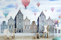Watercolor Amsterdam Wallpaper Mural - Giffywalls A810