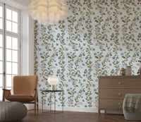 Premium Watercolor Bloom Serenity wallpaper showing vines and blossoms.