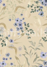 Subtly colored Watercolor Bloom Wallpaper, perfect for a calming bedroom.