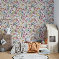 Romantic floral wallpaper in watercolor finish, GD1541