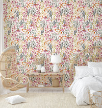 Delicate flower wallpaper in watercolor style, GD1541