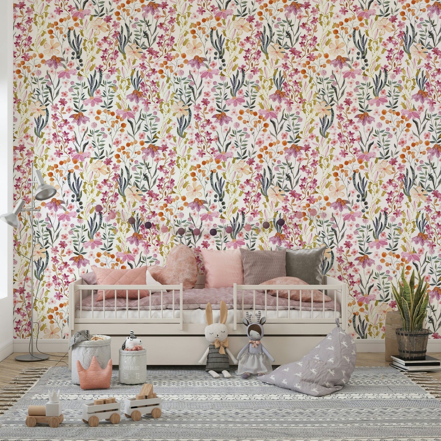 Soft pastel blossom wallpaper for calming interiors, GD1541