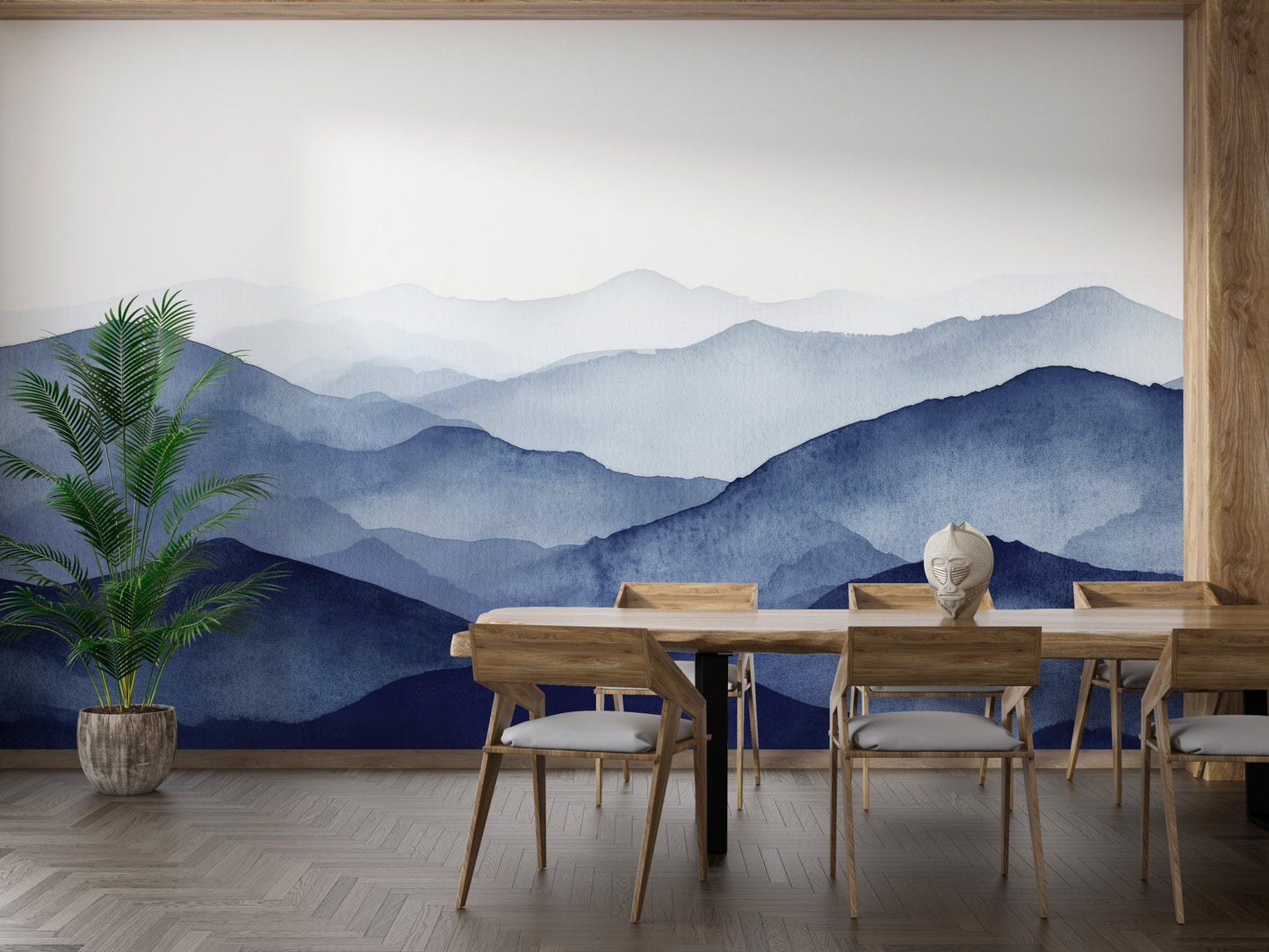 Watercolor Blue Mountain Wallpaper - 
C462