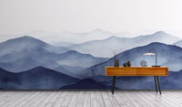 Watercolor Blue Mountain Wallpaper 
C462
