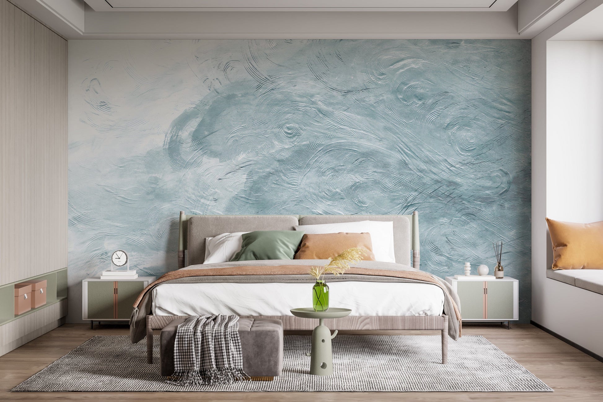 Watercolor Blue Waves Wallpaper Murals - Giffywalls