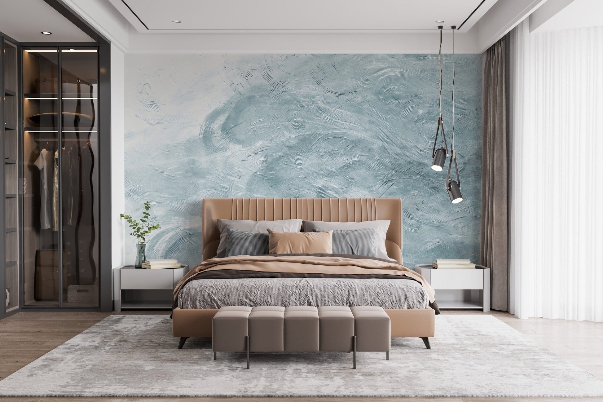 Watercolor Blue Waves Wallpaper Murals - Giffywalls