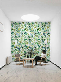 Elegant foliage mural with artistic details, GD1540