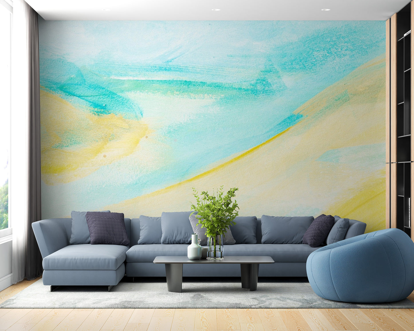Watercolor Brushstrokes Wallpaper Mural - Giffywalls