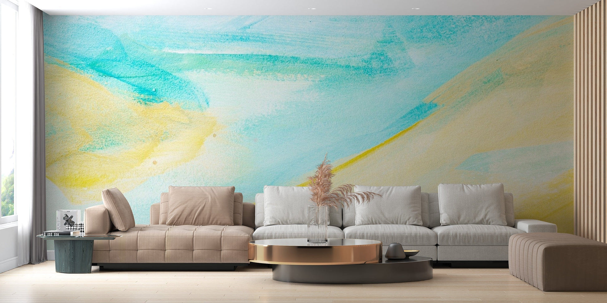 Watercolor Brushstrokes Wallpaper Mural - Giffywalls