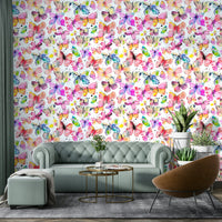 Nature-inspired butterfly wall design in watercolor

