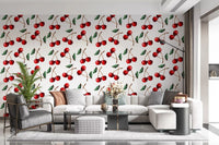 Constant repeat of the red cherries pattern wallpaperGD9449